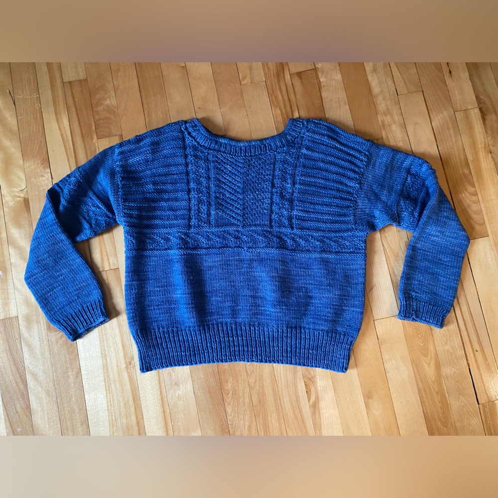 Handknit by me, 100% merino wool sweater. Size M